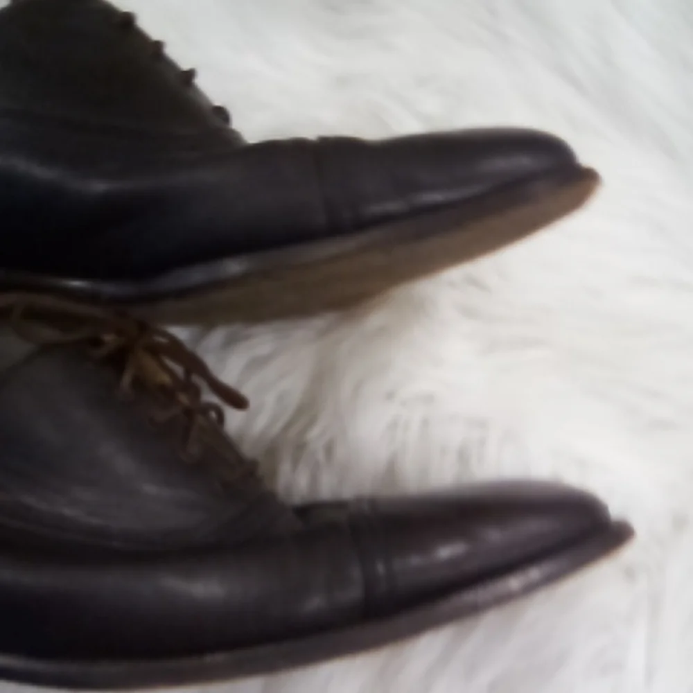 Bally Alton VTG Brown Oxford Leather Shoes with Polished Finish Size 9.5D